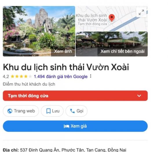 Đồng Nai, Khu du lịch sinh thái Vườn Xoài