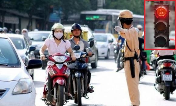 vượt đèn đỏ theo hiệu lệnh của cảnh sát giao thông, vi phạm giao thông, nghị định 168