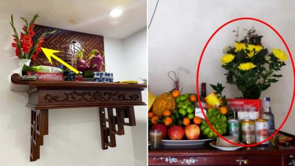 tại sao không đặt bình hoa bên trái ban thờ