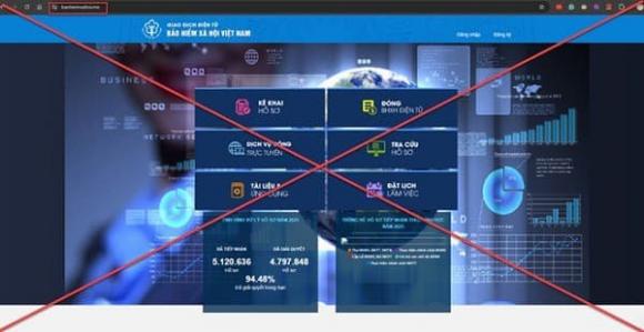 BHXH Việt Nam, Trang web BHXH lừa đảo