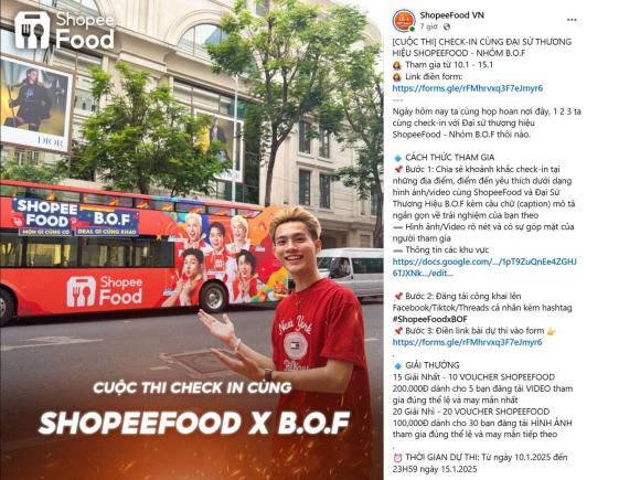  Đu idol ,  ShopeeFood, voucher