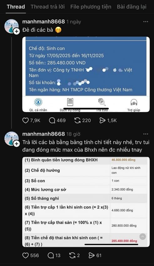 Luật BHXH, chế độ thai sản