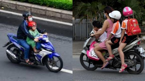 Nghị định 168, quy định chở trẻ em trên xe gắn máy