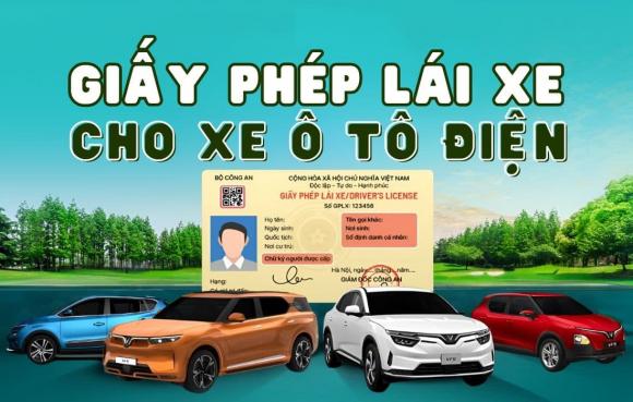 bắng lái xe ô tô điện, cấp bằng lái, giấy phép lái xe ô tô điện