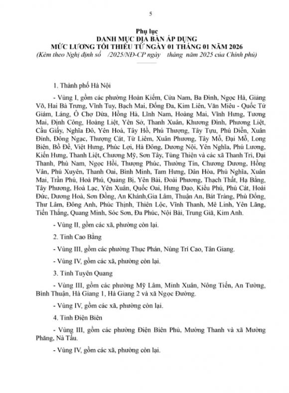 mức lương tối thiểu vùng, hợp đồng lao động