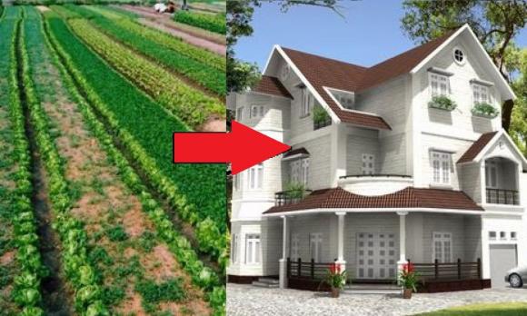 chuyển đổi đất nông nghiệp, chuyển đất nông nghiệp sang đất thổ cư
