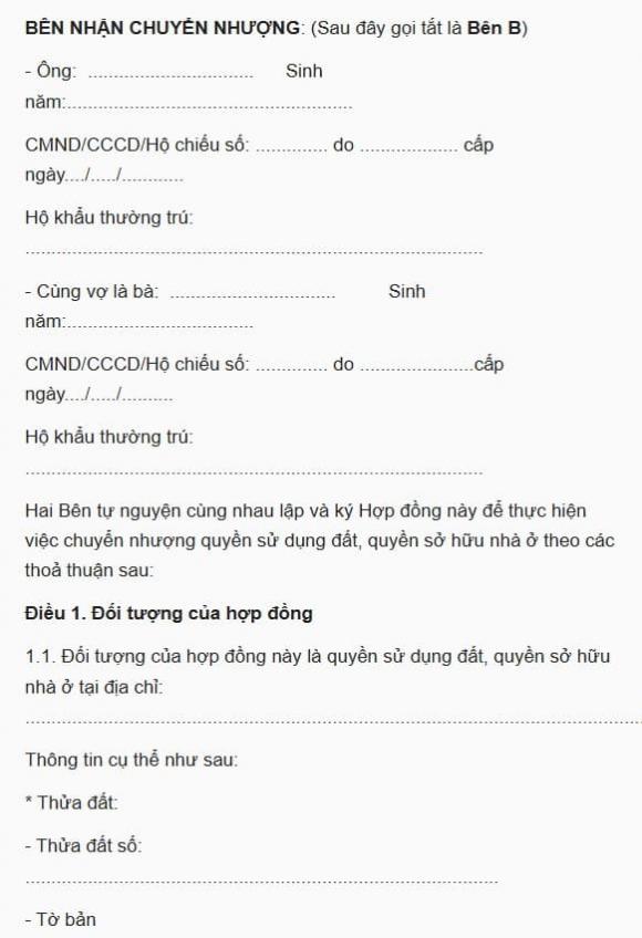 mua bán nhà, hợp đồng mua bán nhà, kiến thức