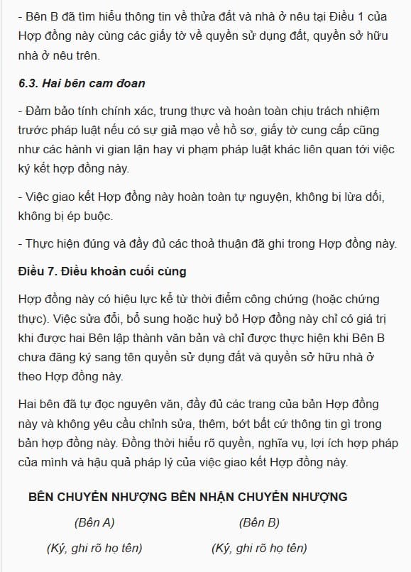 mua bán nhà, hợp đồng mua bán nhà, kiến thức