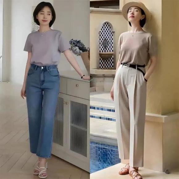 thời  trang, quần ống rộng
