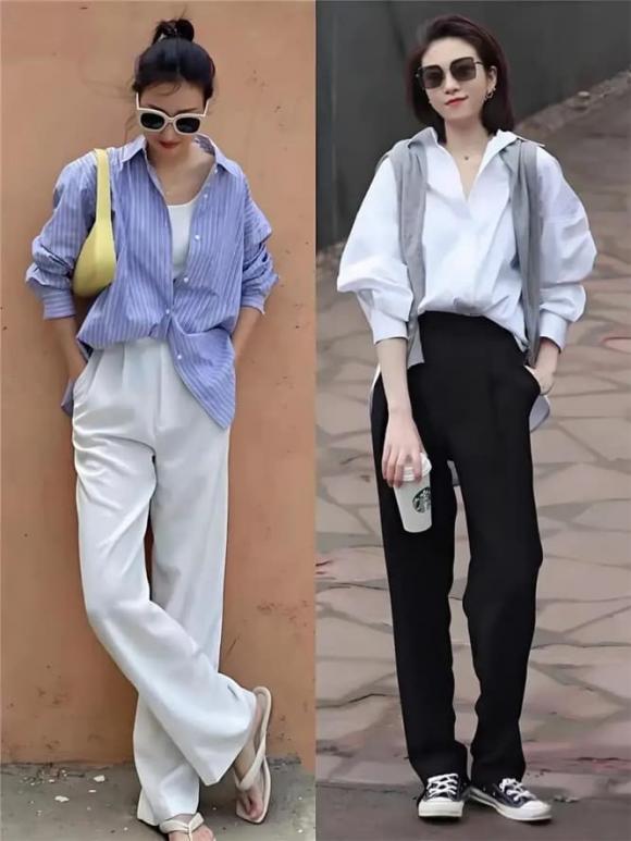 thời  trang, quần ống rộng