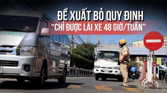 tài xế ô tô kinh doanh vận tải, đề xuất bỏ quy định chỉ được lái xe 48 giờ mỗi tuần