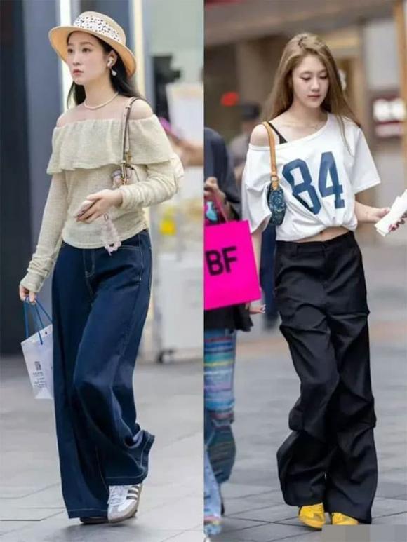 trang phục, giày loafer, quần ống rộng