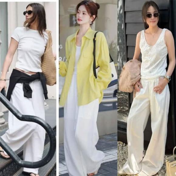 quần trắng, mùa hè, trang phục