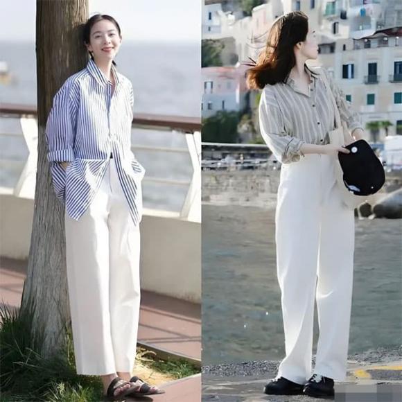 trang phục, giày loafer, quần ống rộng