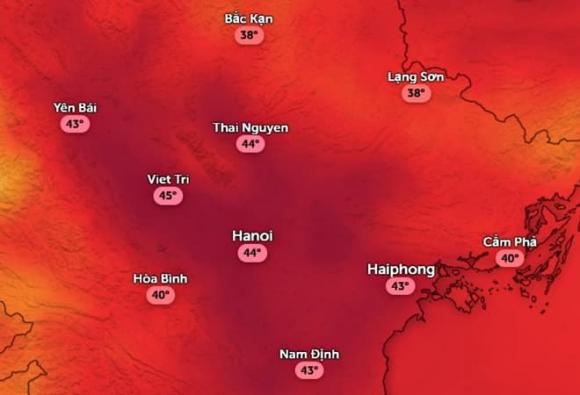 dự báo thời tiết, thời tiết hôm nay, Hà Nội, miền Bắc, nắng nóng đỉnh điểm