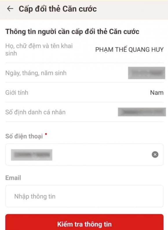 đổi thẻ Căn cước, VNeID, cách đổi thẻ Căn cước