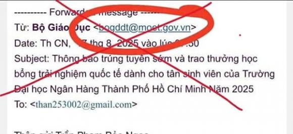 Email lừa đảo, lừa đảo trúng tuyển đại học, tân sinh viên