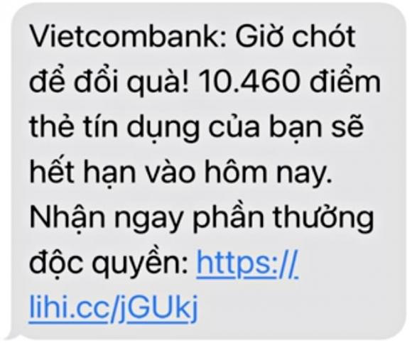 tin nhắn SMS, lừa đảo, tài khoản ngân hàng