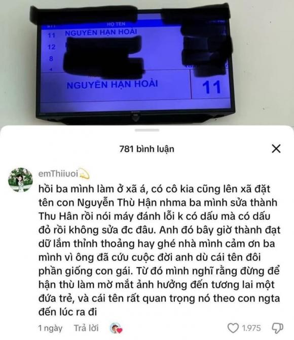 đặt tên con, đặt tên con là Nguyễn Thù Hận, kiến thức