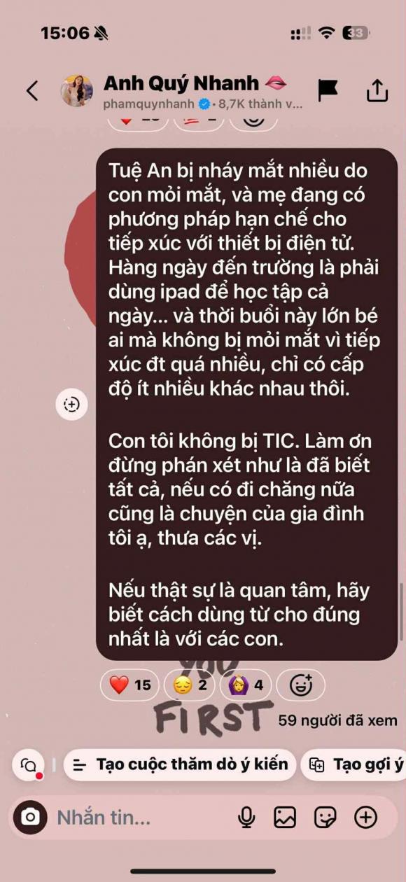 Phạm Quỳnh Anh, con gái Phạm Quỳnh Anh, sao Việt 
