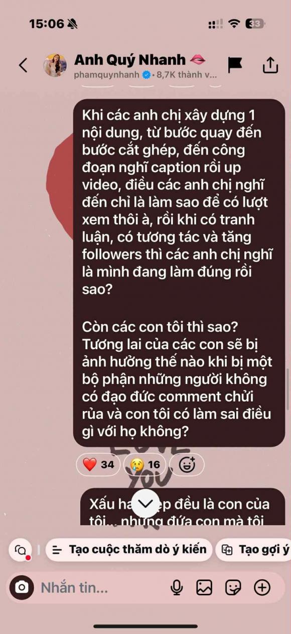 Phạm Quỳnh Anh, con gái Phạm Quỳnh Anh, sao Việt 