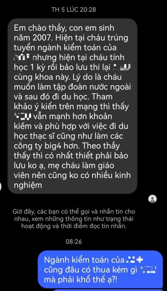 bảo lưu, kiểm toán, ngành học, đăng ký nguyện vọng