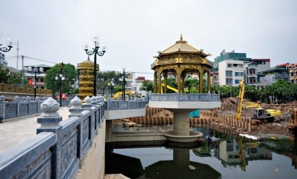sông Tô Lịch, Đập dâng sông Tô Lịch, bảo tháp vàng, Hà Nội