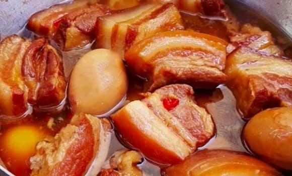 thịt kho, kho thịt, táo gai, giấm balsamic