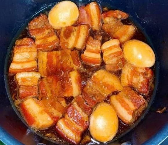 thịt kho, kho thịt, táo gai, giấm balsamic