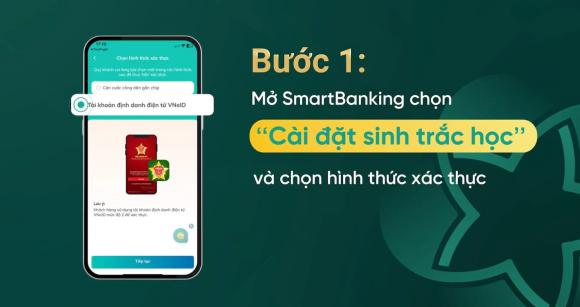 xác thực sinh trắc học, cách xác thực sinh trắc học ngân hàng bằng ứng dụng VNeID
