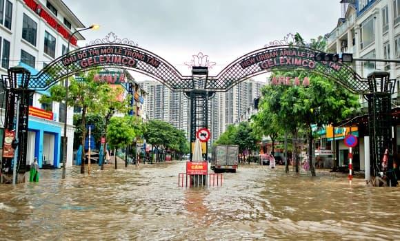  Đại lộ Thăng Long, mưa bão, Geleximco, Vinhomes Smart City, ngập lụt