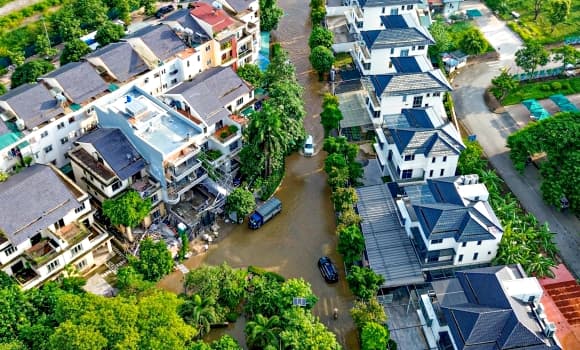 ngập lụt, khu biệt thự triệu đô, Hà Nội, Khu đô thị Xuân Phương