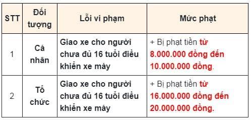 Giao xe máy điện cho người dưới 16 tuổi, nghị định 168