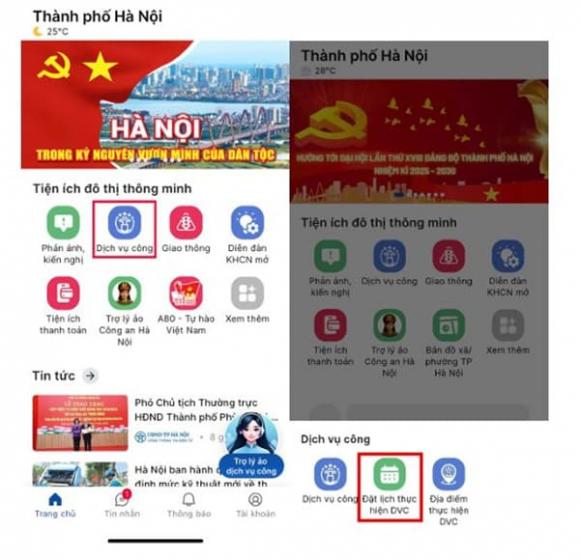 lấy số thứ tự dịch vụ công trực tuyến, iHanoi, Hà Nội