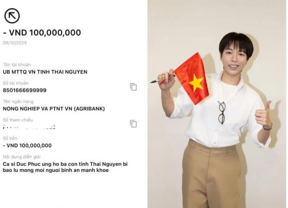 Thái Nguyên, sao việt ủng hộ thái nguyên, sao việt