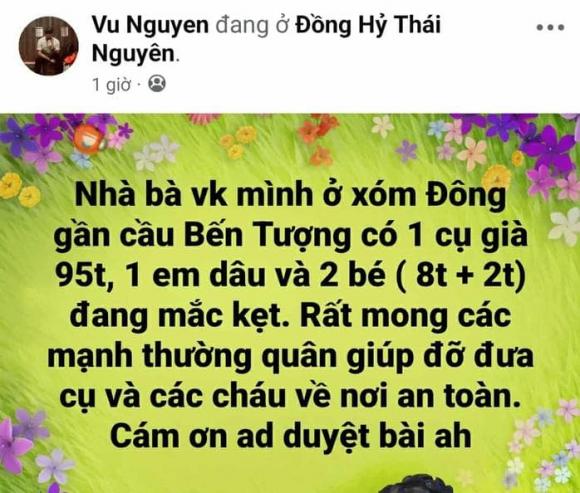 Thái Nguyên, Thái Nguyên bị ngập, cứu trợ Thái Nguyên
