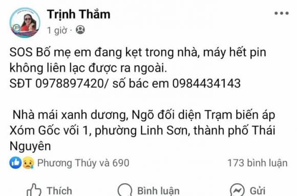 Thái Nguyên, Thái Nguyên bị ngập, cứu trợ Thái Nguyên