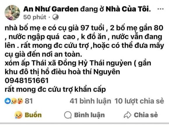 Thái Nguyên, Thái Nguyên bị ngập, cứu trợ Thái Nguyên