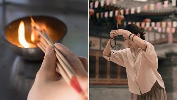 không nên dùng tay phải để thắp hương, quy tắc khi thắp hương, kiến thức
