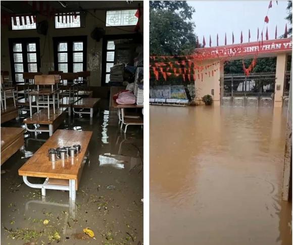 trường Tiểu học Tây Mỗ , hà nội ngập