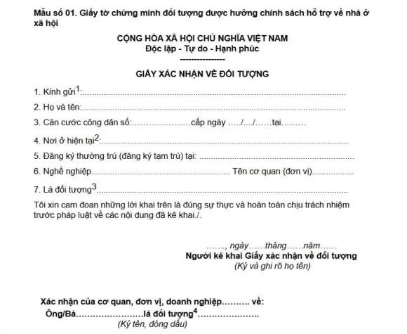 mua nhà ở xã hội, hồ sơ mua nhà ở xã hội, nhà ở xã hội