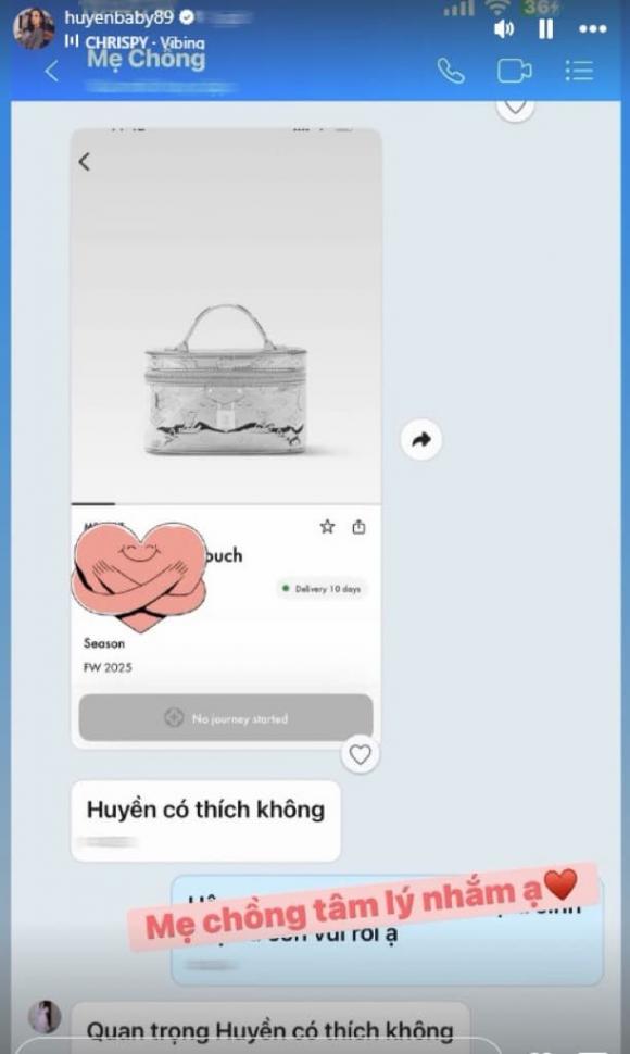 Sướng nhất Huyền Baby Được mẹ chồng tặng hẳn túi hiệu gần 100 triệu đồng (6).jpg 0 huyền baby, sao việt
