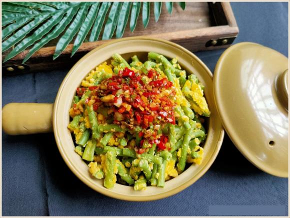 đậu đũa 7 món ăn, đậu đũa, đậu dải áo, đậu đũa hấp bột ngô