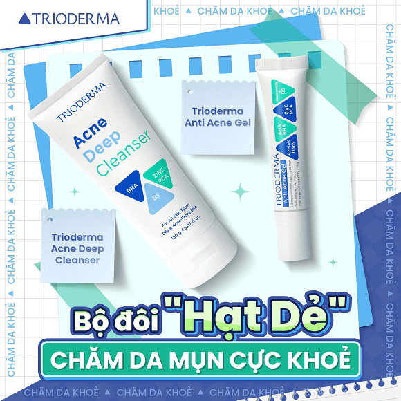 trioderma-2.png 0 kem chấm mụn, Trioderma Anti Acne Gel, chăm sóc da