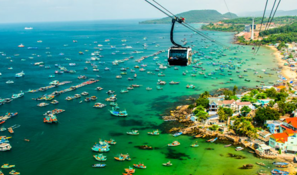 Việt Nam sở hữu công trình vượt biển đạt kỷ lục thế giới, rút ngắn thời gian di chuyển còn 15 phút 0 công trình vượt biển đạt kỷ lục thế giới tại việt nam, Tuyến cáp treo Hòn Thơm