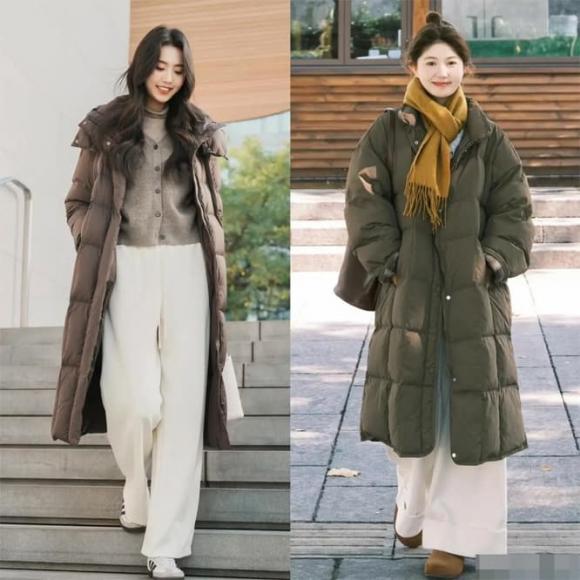 quan-trang-ao-phao (1).jpg 9 thời trang, quần trắng, áo lông vũ