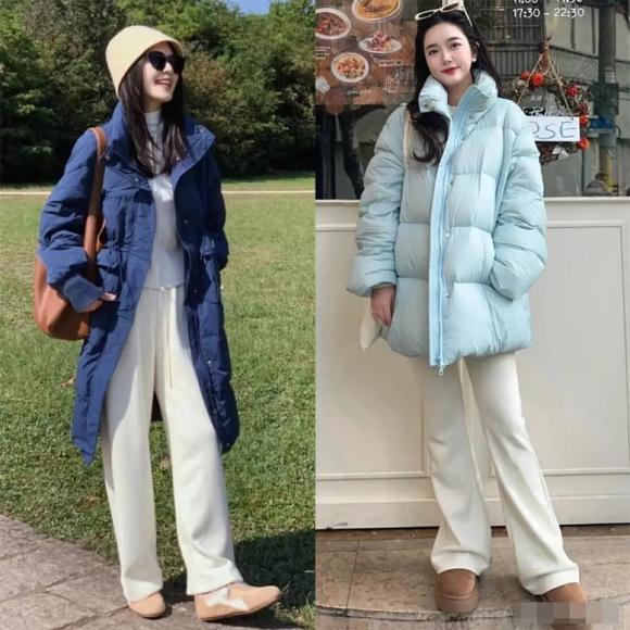 quan-trang-ao-phao (1).jpg 11 thời trang, quần trắng, áo lông vũ