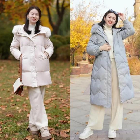 quan-trang-ao-phao (1).jpg 12 thời trang, quần trắng, áo lông vũ