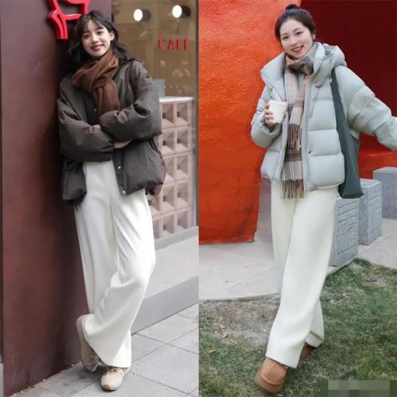 quan-trang-ao-phao (1).jpg 2 thời trang, quần trắng, áo lông vũ