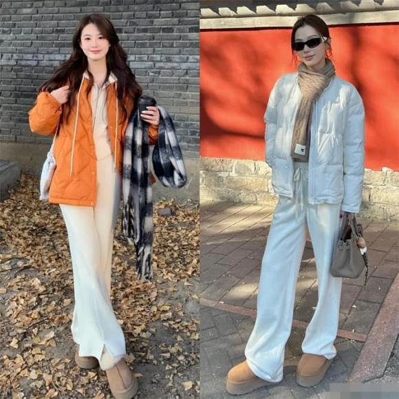 quan-trang-ao-phao (1).jpg 4 thời trang, quần trắng, áo lông vũ